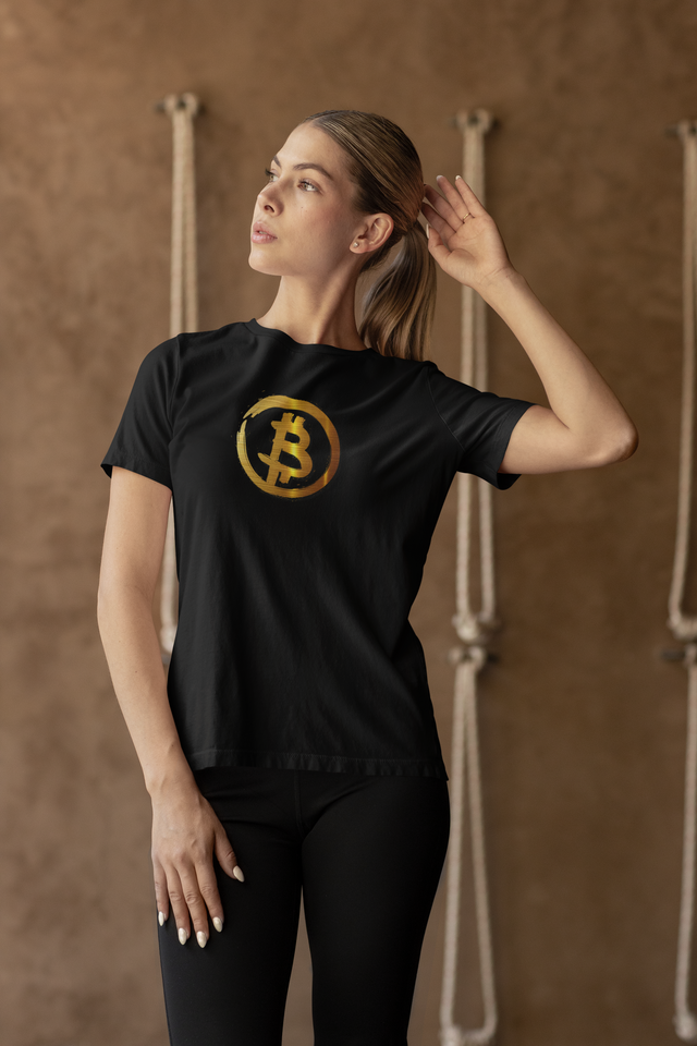 Bitcoin t-shirt med crypto art design – Limited Edition